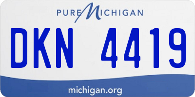 MI license plate DKN4419