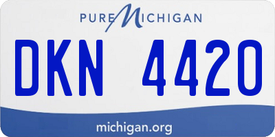 MI license plate DKN4420