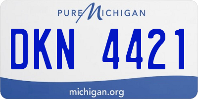 MI license plate DKN4421