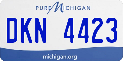 MI license plate DKN4423