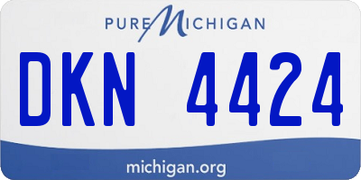 MI license plate DKN4424