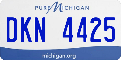 MI license plate DKN4425