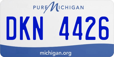 MI license plate DKN4426