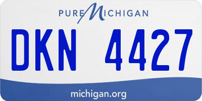 MI license plate DKN4427