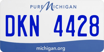 MI license plate DKN4428