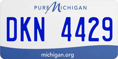 MI license plate DKN4429