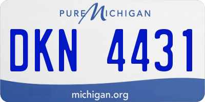 MI license plate DKN4431