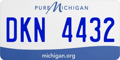 MI license plate DKN4432