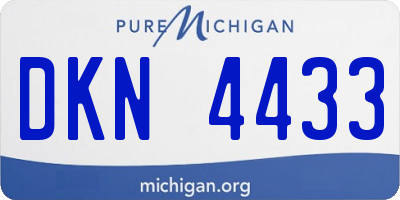 MI license plate DKN4433