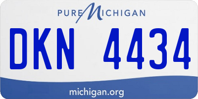 MI license plate DKN4434