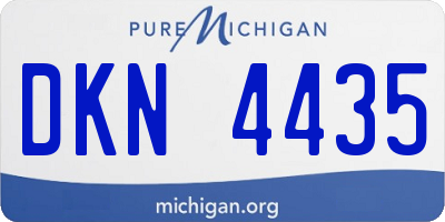 MI license plate DKN4435