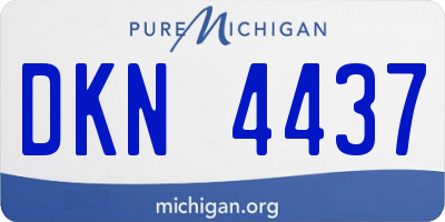 MI license plate DKN4437