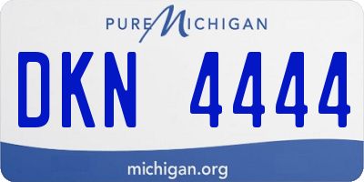 MI license plate DKN4444