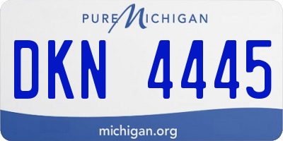 MI license plate DKN4445
