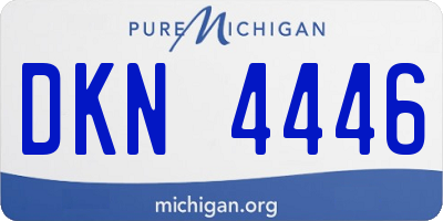 MI license plate DKN4446