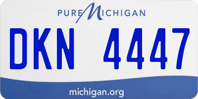 MI license plate DKN4447