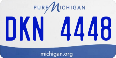 MI license plate DKN4448