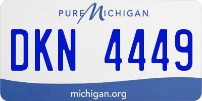 MI license plate DKN4449