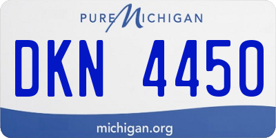 MI license plate DKN4450