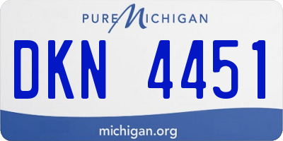 MI license plate DKN4451