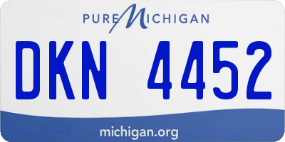 MI license plate DKN4452