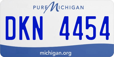 MI license plate DKN4454