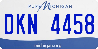MI license plate DKN4458