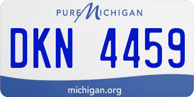 MI license plate DKN4459