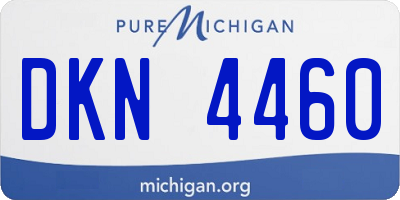 MI license plate DKN4460