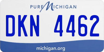 MI license plate DKN4462