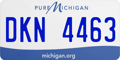 MI license plate DKN4463