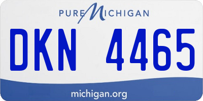 MI license plate DKN4465