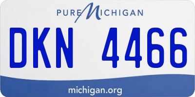 MI license plate DKN4466