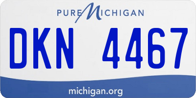 MI license plate DKN4467