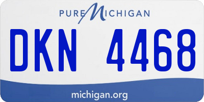 MI license plate DKN4468