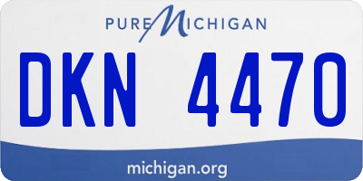 MI license plate DKN4470