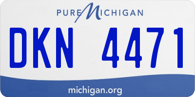 MI license plate DKN4471