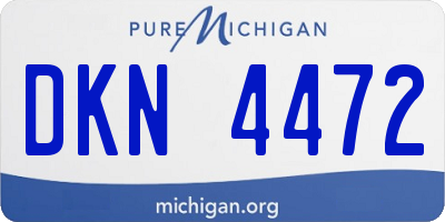 MI license plate DKN4472