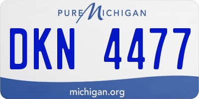 MI license plate DKN4477