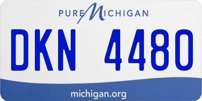 MI license plate DKN4480