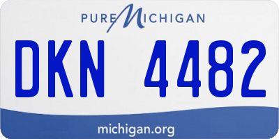 MI license plate DKN4482