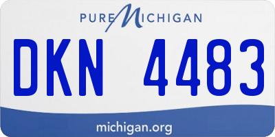 MI license plate DKN4483
