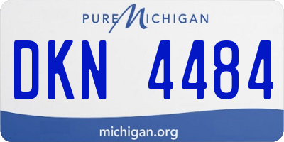 MI license plate DKN4484