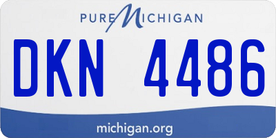 MI license plate DKN4486