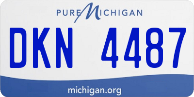 MI license plate DKN4487