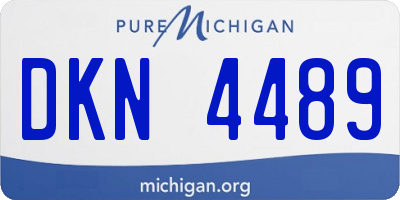 MI license plate DKN4489