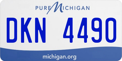 MI license plate DKN4490
