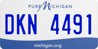 MI license plate DKN4491