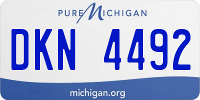 MI license plate DKN4492