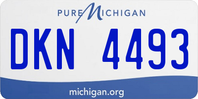 MI license plate DKN4493